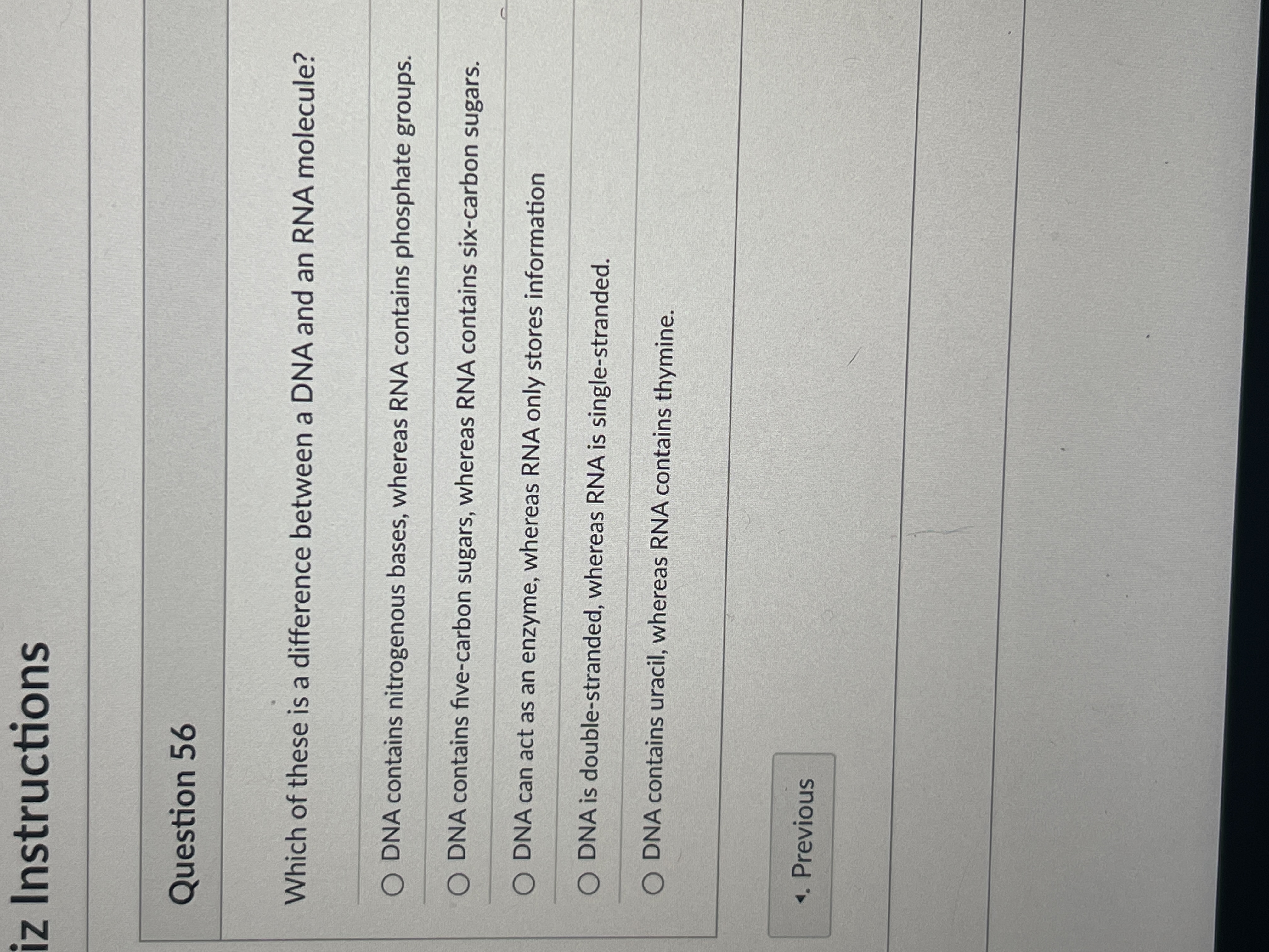 Solved Question 56Which of these is a difference between a | Chegg.com