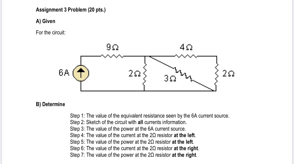 Solved Assignment 3 Problem (20 Pts.) A) Given For The | Chegg.com