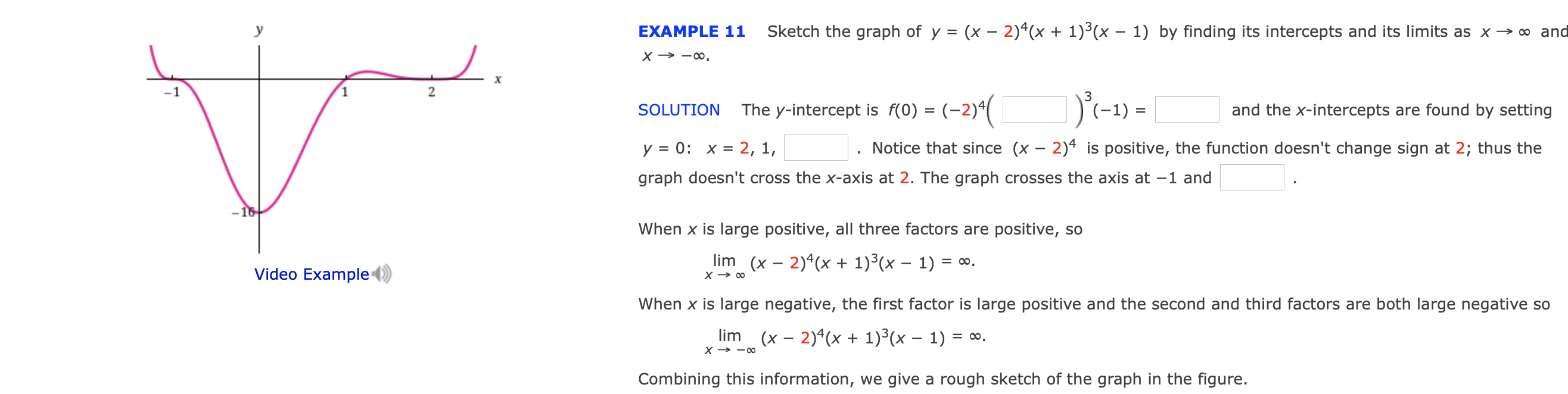 Solved Example 11 Sketch The Graph Of Y X 2 4 X 1 3 X Chegg Com