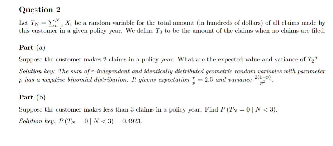 Solved Suppose you work for an insurance company and your | Chegg.com