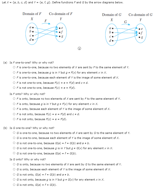 Solved Let X = {a,b,c,d) And Y = {e, F, G}. Define Functions | Chegg.com