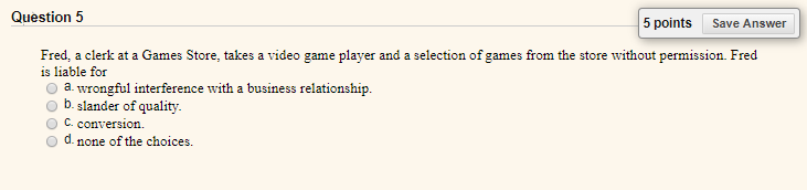 Solved Question 4 5 points Save Answer Games Inc. employs | Chegg.com