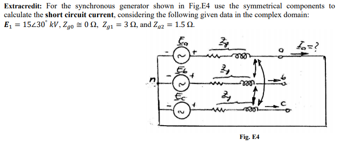 Solved Extracredit: For the synchronous generator shown in | Chegg.com