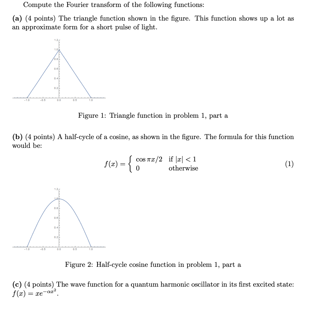 Solved Hint: We've done the Fourier transform of a Gaussian. | Chegg.com