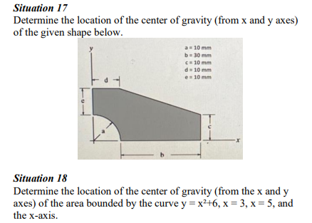 Solved Situation 17 Determine the location of the center of | Chegg.com