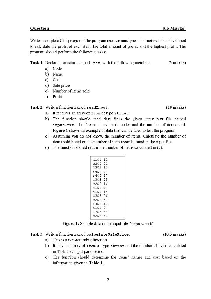 Solved Question 165 Marks Write a complete C++ program. The | Chegg.com