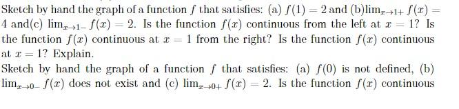 Solved Sketch by hand the graph of a function f that | Chegg.com