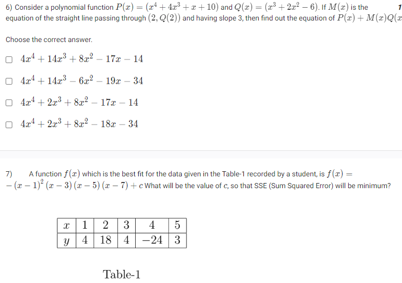 Solved 6) Consider a polynomial function P(x)=(x4+4x3+x+10) | Chegg.com