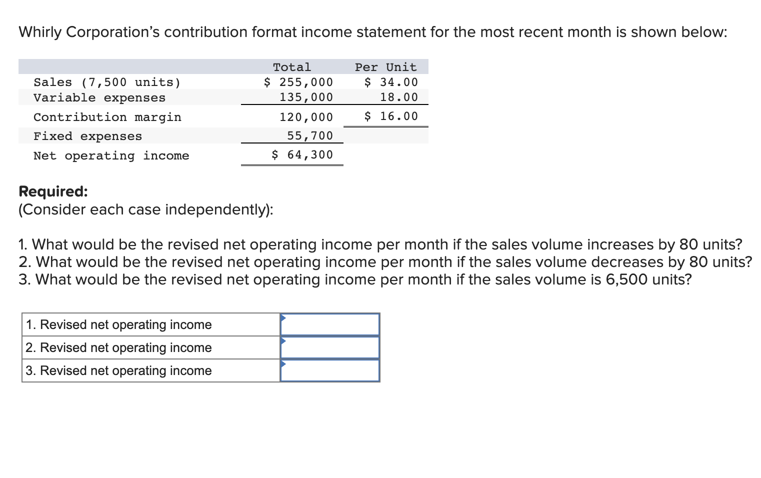 Solved 1. What would be the revised net operating income per | Chegg.com