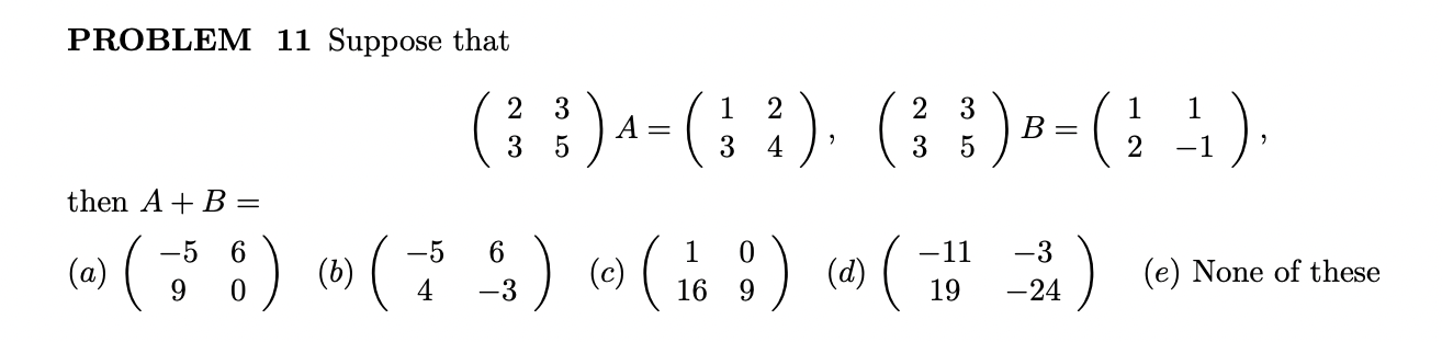 Solved PROBLEM 11 Suppose that | Chegg.com