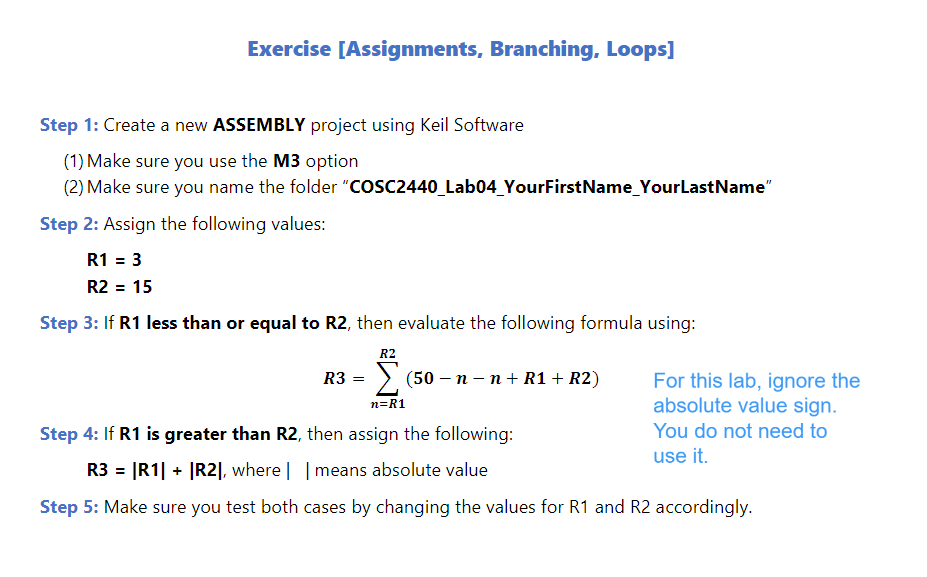 Solved Exercise [Assignments, Branching, Loops] Step 1: | Chegg.com