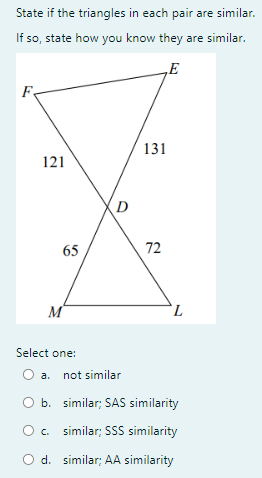 Solved State if the two triangles are congruent. If they | Chegg.com