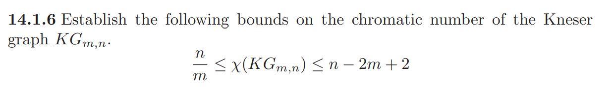 chromatic number of kneser graph