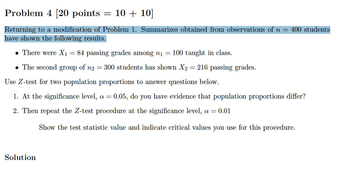 Solved Problem 4 (20 points 10 + 10] Returning to a | Chegg.com