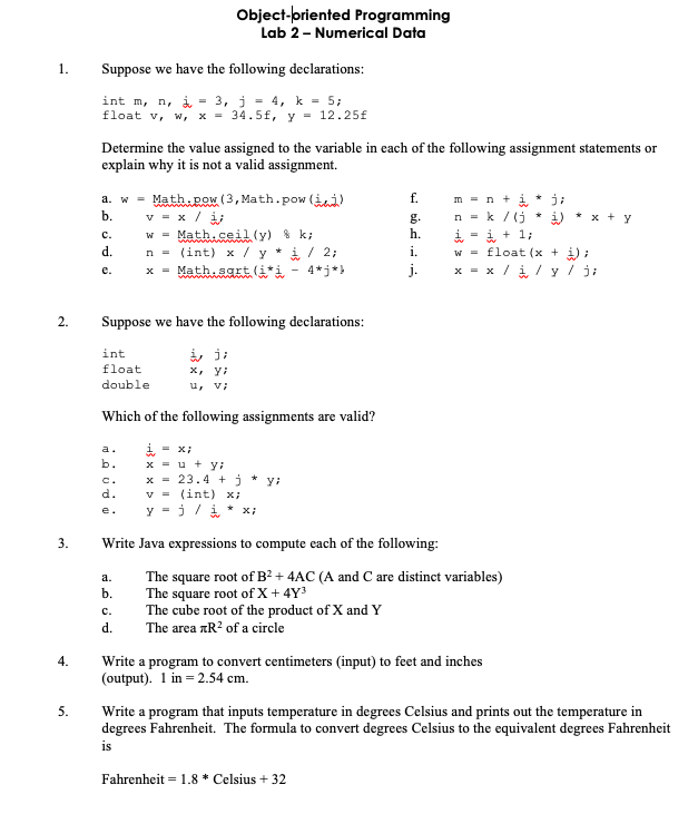 Solved Looking For An Expert On Object Oriented Programmi Chegg Com