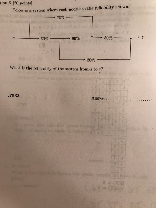 Solved how to solve this reliability problem? i’m not sure | Chegg.com