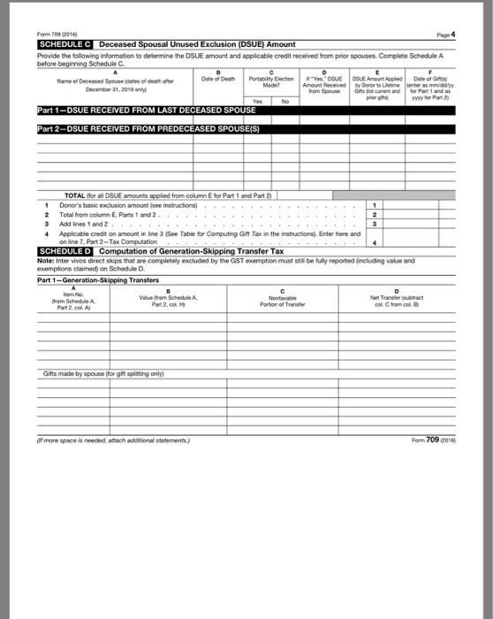 Form 709 Table For Computing Gift Tax - Tax Walls