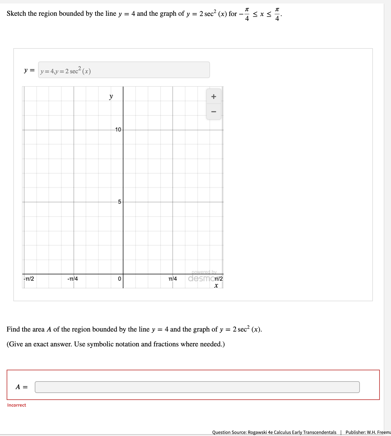 Solved Sketch the region bounded by the line y=4 and the | Chegg.com
