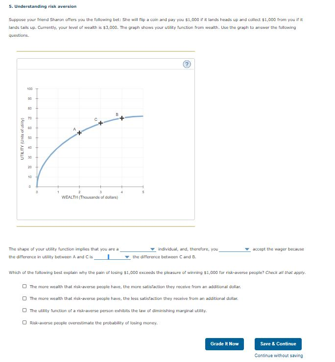 Solved 5. Understanding risk aversion Suppose your friend | Chegg.com