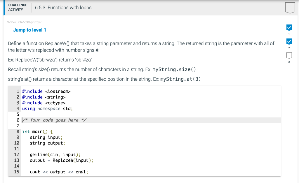 Solved CHALLENGE ACTIVITY 6.5.3: Functions with loops. | Chegg.com