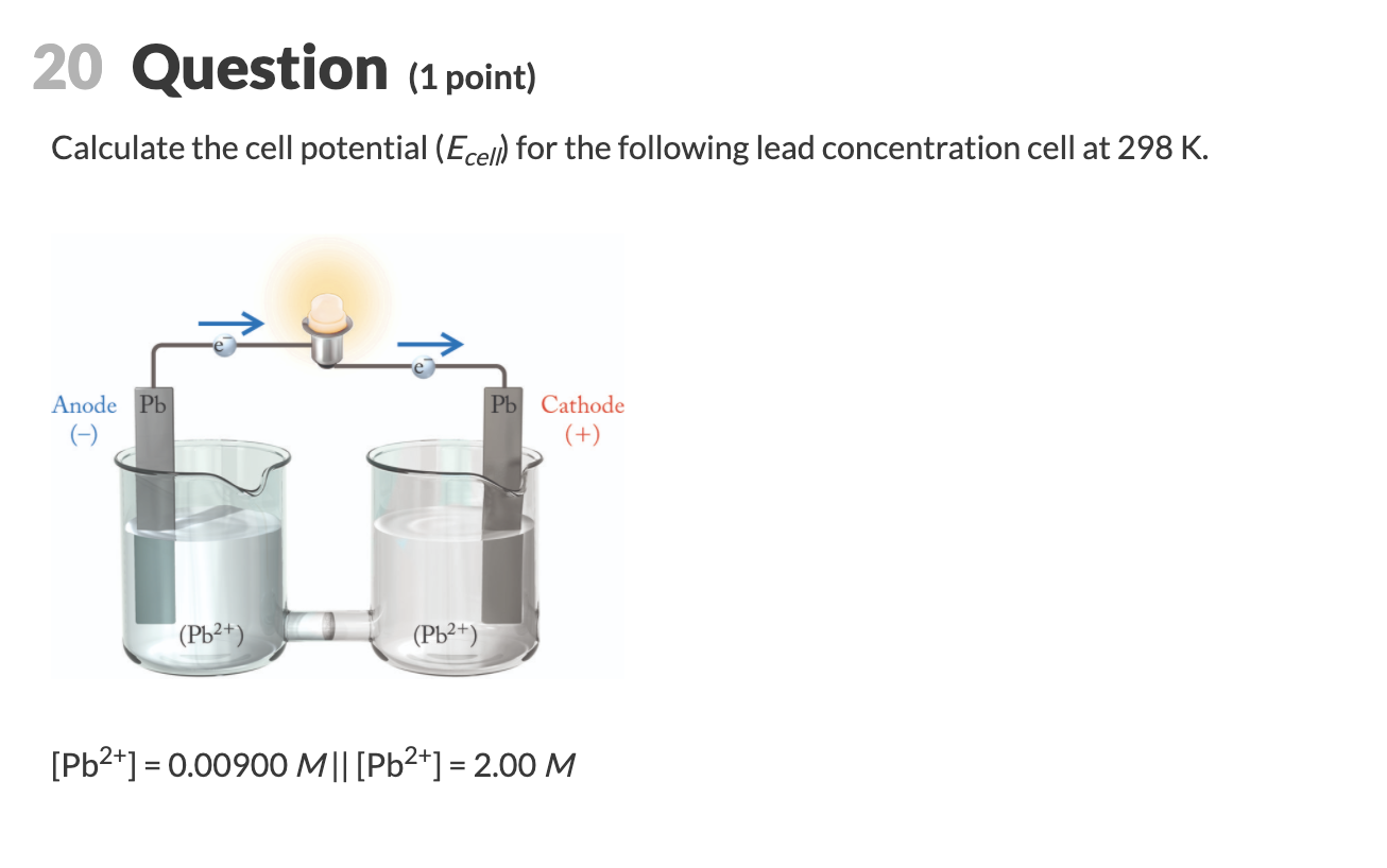 Solved Calculate the cell potential (Ecell) for | Chegg.com
