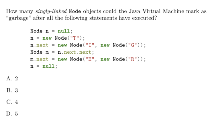 How many singly-linked Node objects could the Java | Chegg.com