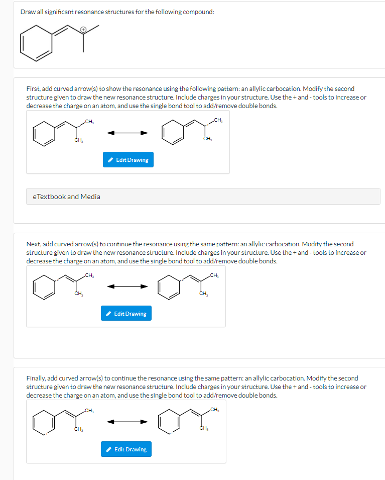 Solved q 47 Draw all significant resonance structures for