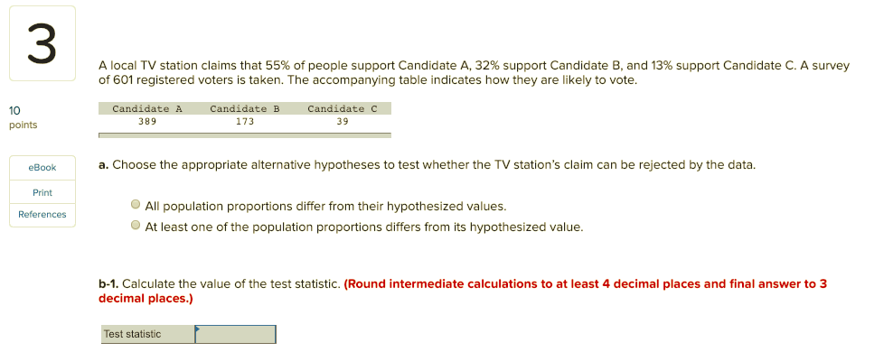 Solved 3 A Local TV Station Claims That 55% Of People | Chegg.com