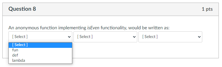 Solved An anonymous function implementing isEven | Chegg.com