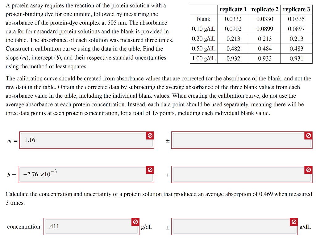 Solved A Protein Assay Requires The Reaction Of The Protein Chegg Com