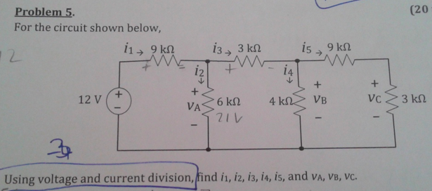 Solved For the circuit shown below, Using | Chegg.com