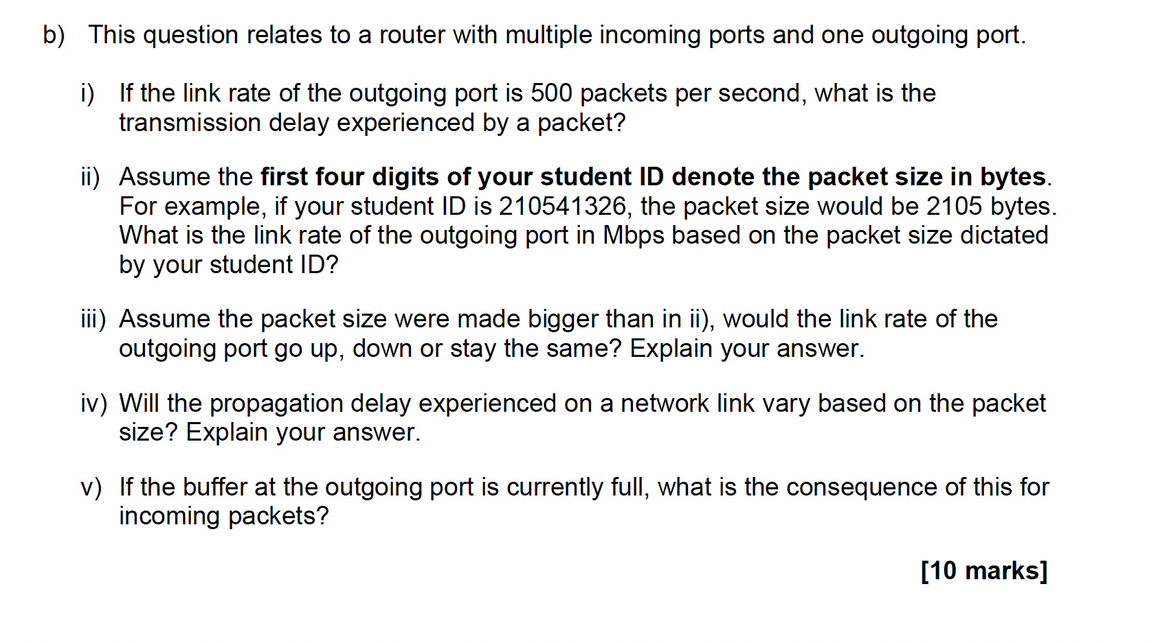 Solved b) This question relates to a router with multiple | Chegg.com