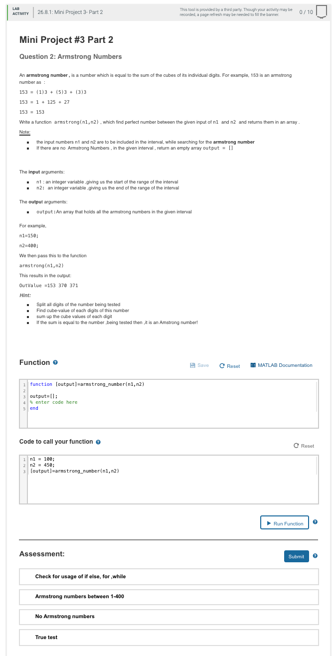 Solved LAB ACTIVITY 26.8.1: Mini Project 3- Part 2 This tool | Chegg.com