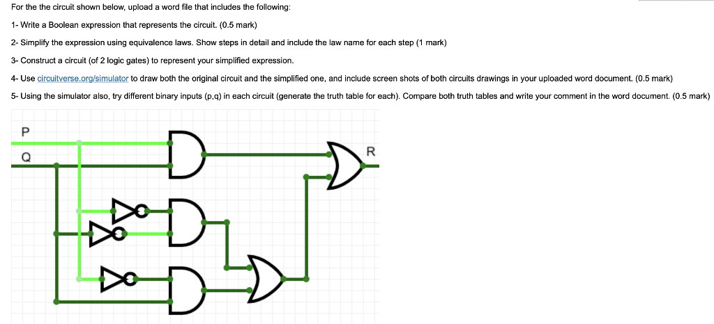 Solved For The The Circuit Shown Below, Upload A Word File | Chegg.com