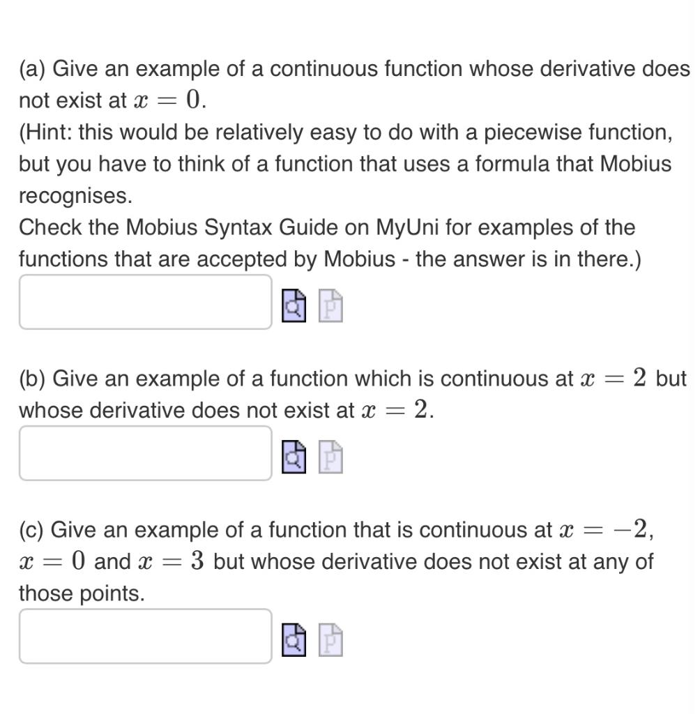 Solved but (a) Give an example of a continuous function | Chegg.com