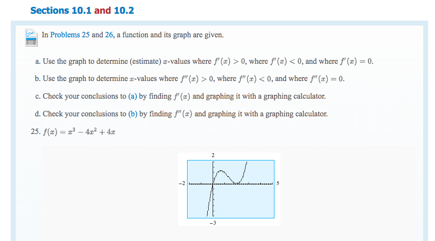 Solved In Problems 25 and 26, a function and its graph are | Chegg.com image.