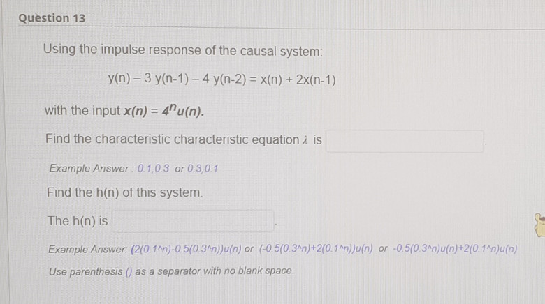 Solved Compute The Convolution Y N X N ∗h N Of The