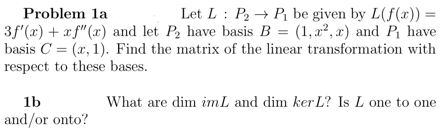 Solved Problem La Let L P2 Pl Be Given By L F X Chegg Com Solved Problem La Let L P2 Pl Be Given By L F X Chegg Com