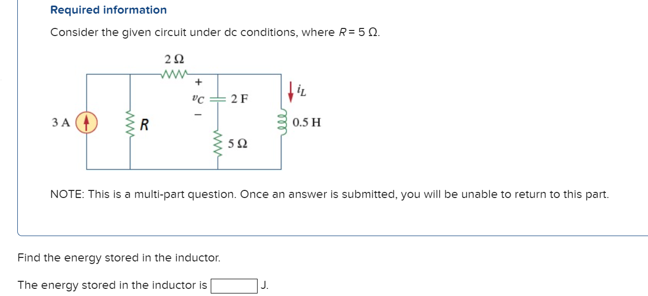 Solved Required information Consider the given circuit under | Chegg.com
