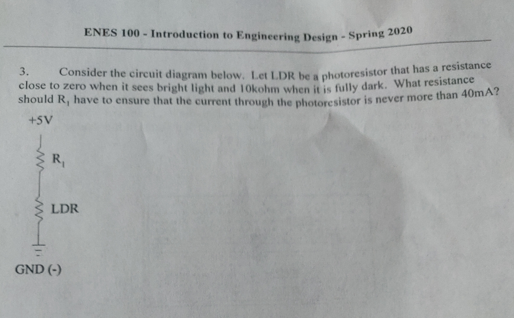 Solved ENES 100 - Introduction to Engineering Design - Spr | Chegg.com