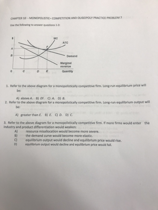 Solved CHAPTER 10 -MONOPOLISTIC-COMPETITION AND OLIGOPOLY | Chegg.com