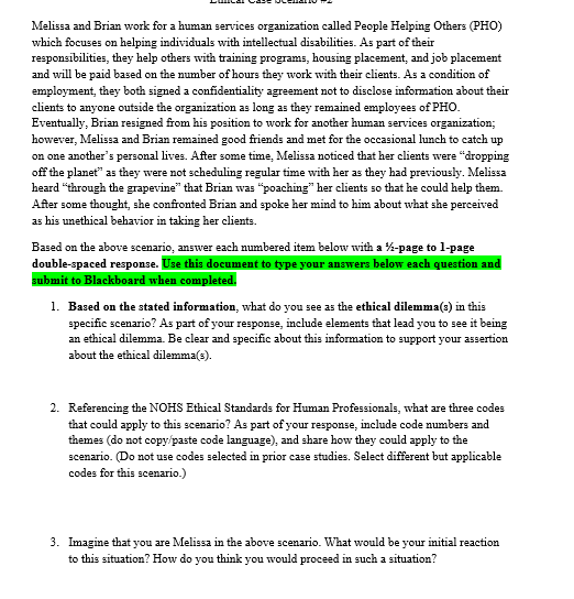 Solved Melissa and Brian work for a human services