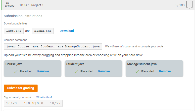 Solved Please I need help I need 3 separate Java files | Chegg.com