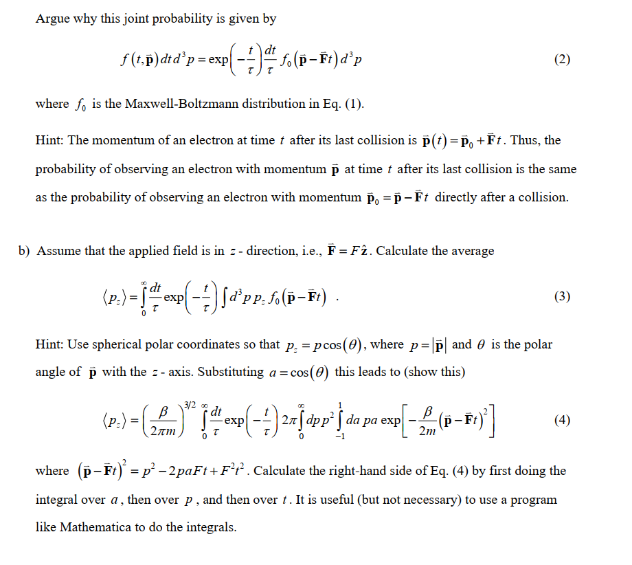 Problem 1 Drude Electrons In The Presence Of An E Chegg Com