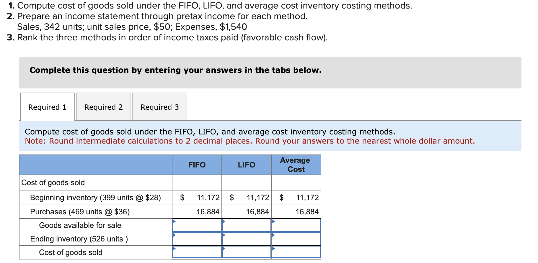 Solved 1. Compute cost of goods sold under the FIFO, LIFO, | Chegg.com