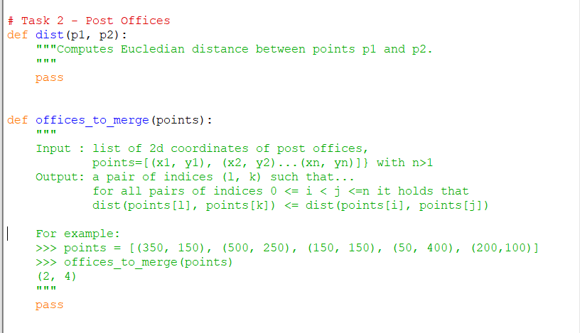 Solved I need help to solve this in python using a specific | Chegg.com