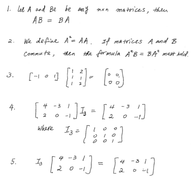 Solved Nxn Matrices Then L Let A And Be Be Any Ab Ba 2