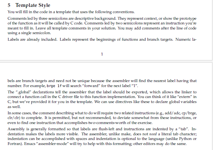 Solved 5 Template Style You will fill in the code in a | Chegg.com