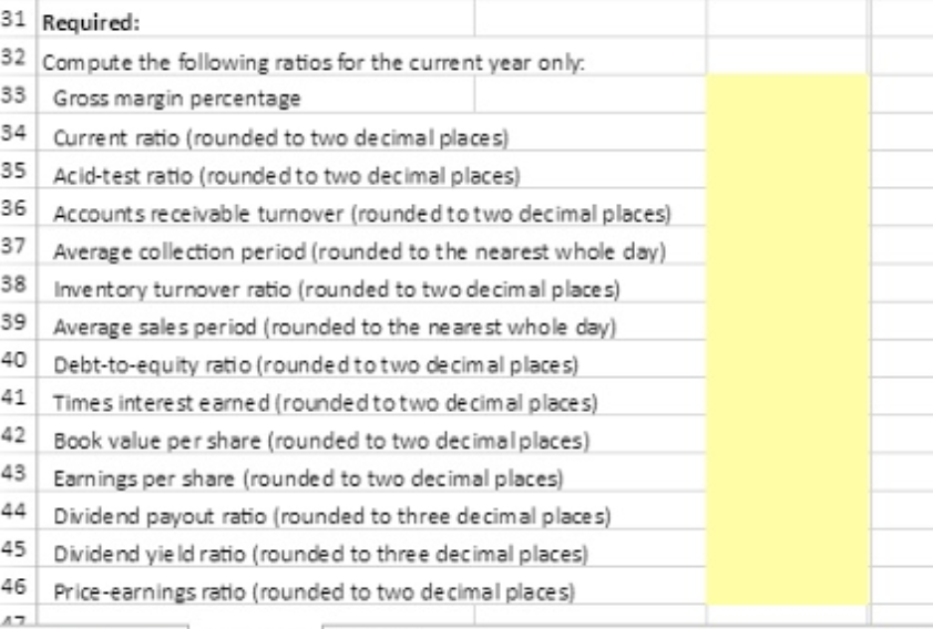 Solved Please fill in the yellow spaces and show your | Chegg.com