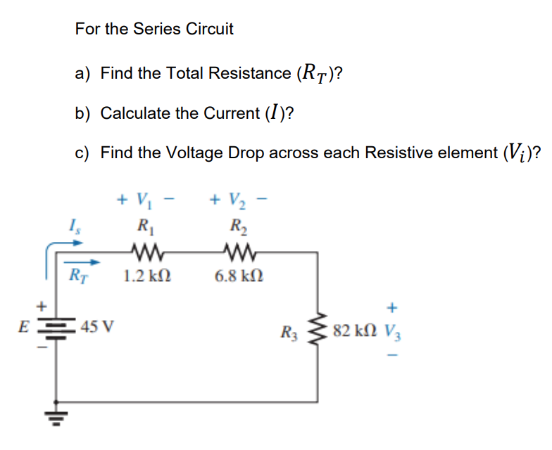 Solved E + 4₁₁ For The Series Circuit A) Find The Total | Chegg.com